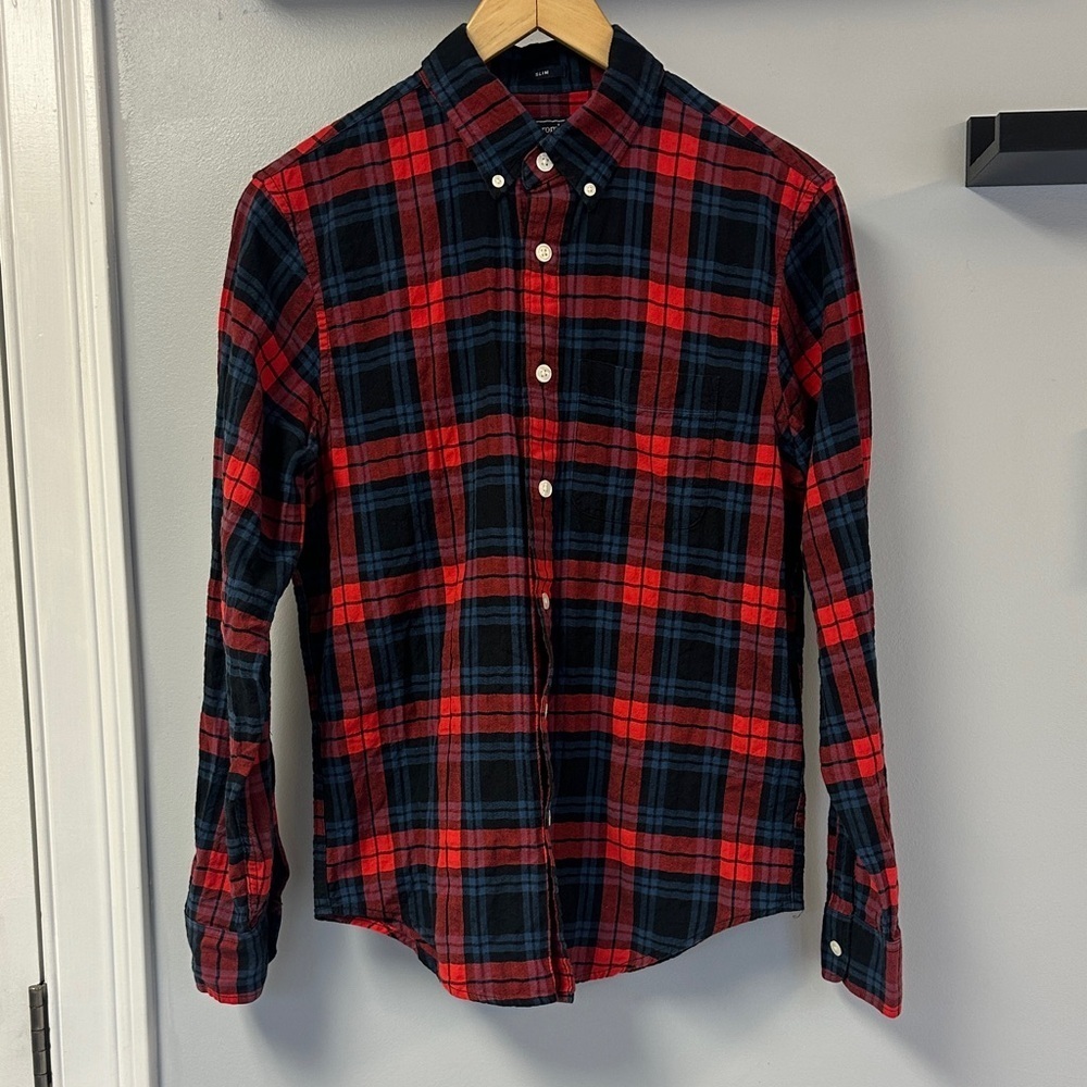 Abercrombie & Fitch Slim Fit Flannel Dress Shirt